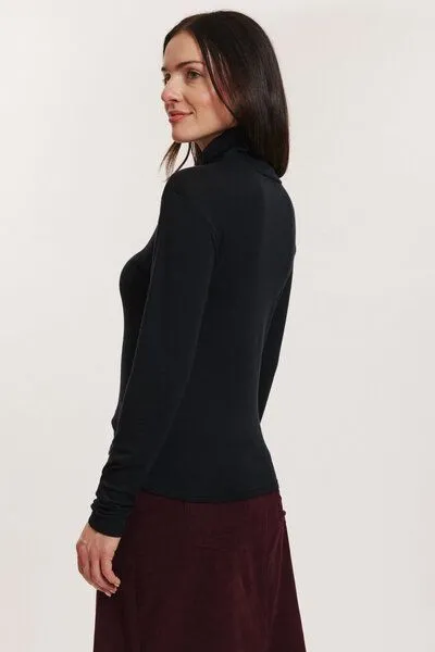 Tranquillo Tranquillo Longsleeve Marryy aus Biobaumwolle, Black, – Produktbild 5 von 7
