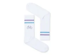 GreenBomb GREENBOMB Bio-Tennissocken 'Bike Pixel', white, Gr. 37/40 – Produktbild 1 von 1