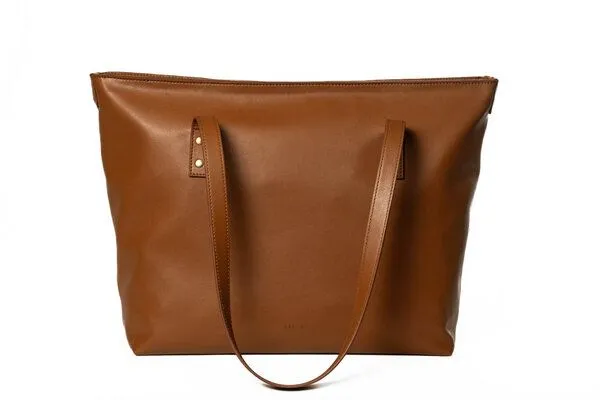 GREVIRO GREVIRO Totebag "XL" aus Kaktusleder (vegan), Camel braun, – Produktbild 1 von 4