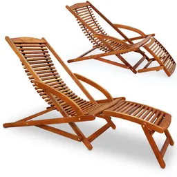Casaria® Casaria Casaria Sonnenliege Akazienholz inkl. Kopfkissen – Produktbild 1 von 1