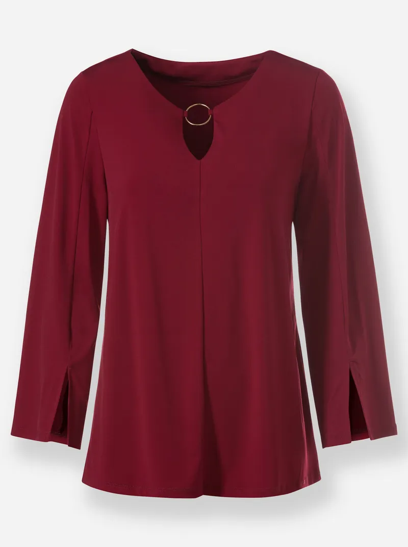 heine 3/4-Arm-Shirt dunkelrot, Dunkelrot, – Produktbild 1 von 2