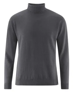 HempAge Hempage Herren vegan Feiner Rollkragenpullover In Anthrazit – Produktbild 1 von 1