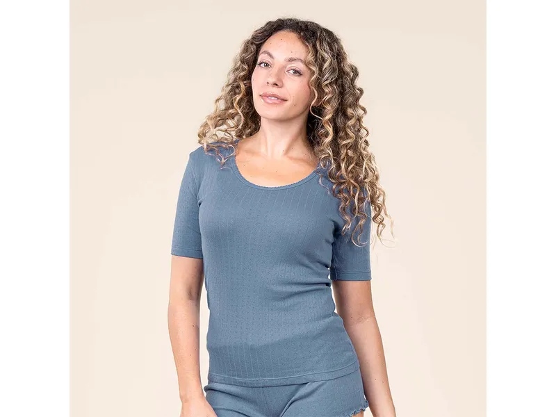 Living Crafts Living Crafts Bio-Damen-Schlafshirt 'ROOS' mit Rundhalsausschnitt, dried lavender, Gr. XL – Produktbild 1 von 2