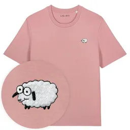 LIGARTI Besticktes T-Shirt – Wollke das Schaf – LIGARTI Tiermanufaktur – Produktbild 1 von 1