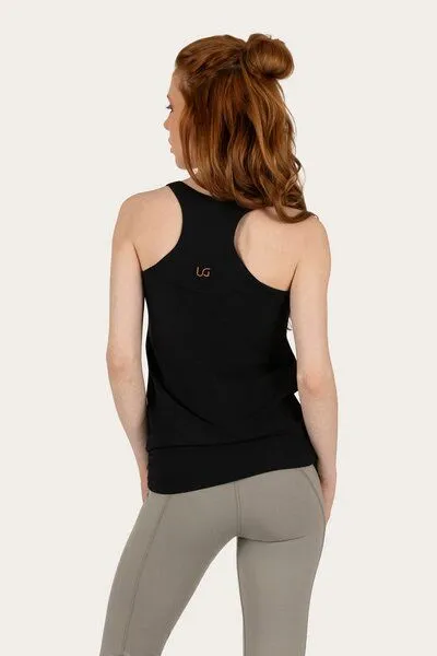 Urban Goddess Urban Goddess Lockeres Kami Yoga Sport Tank Top, Onyx black (schwarz), – Produktbild 3 von 4