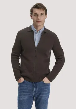 hessnatur hessnatur Milano Strick Jacke Regular aus Bio-Baumwolle mit Bio-Merinowolle – Produktbild 1 von 1