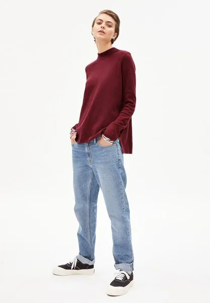ARMEDANGELS ARMEDANGELS SELDAA - Damen Pullover aus Bio-Baumwolle, Ruby red, – Produktbild 4 von 4