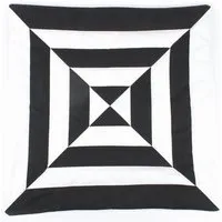 El Puente El Puente Kissenbezug "Mühle" | Fair Trade & Handmade aus Indien | Bio-zertifiziert, Weiß,schwarz, – Produktbild 1 von 1