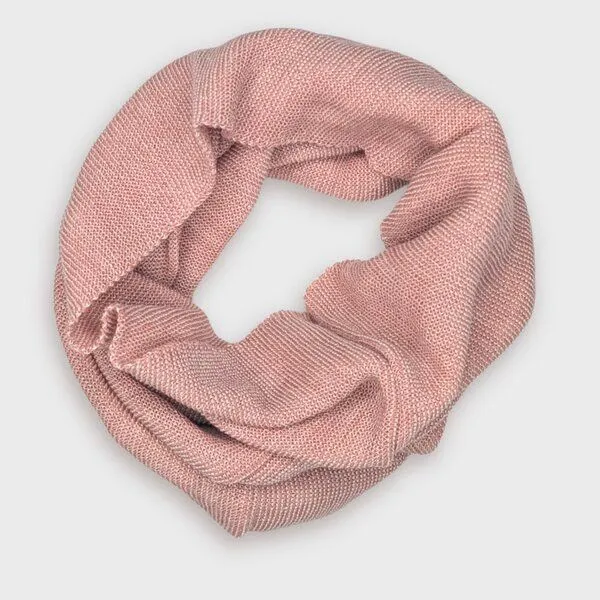 Disana Disana Loop Schal bio Merino Wolle, Rosé-natur, – Produktbild 1 von 3