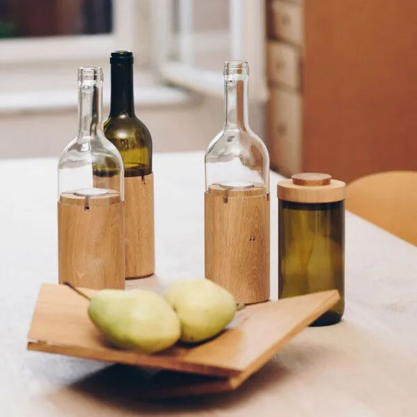 Side by Side Vase & Dose side by side, Grünglas, – Produktbild 2 von 4