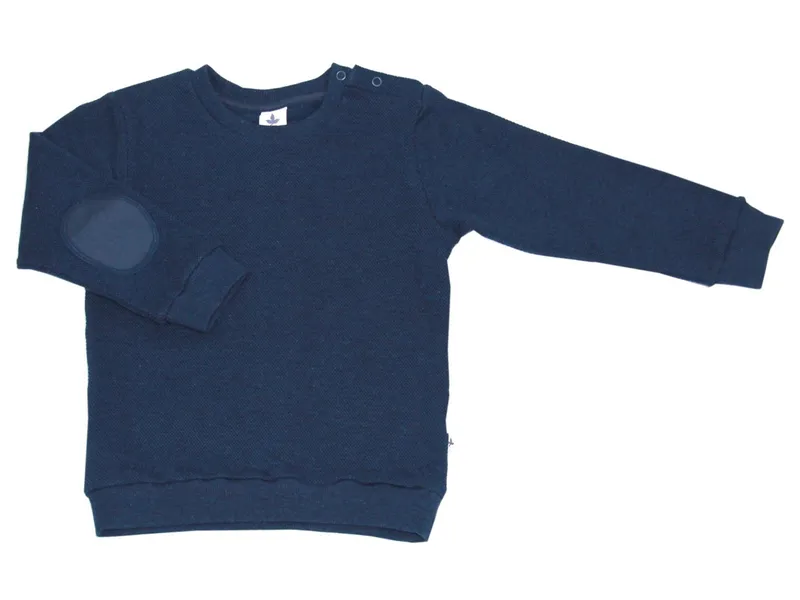 Leela Cotton Leela Cotton Kinder Pullover Piqué Qualität, Blau, – Produktbild 1 von 1