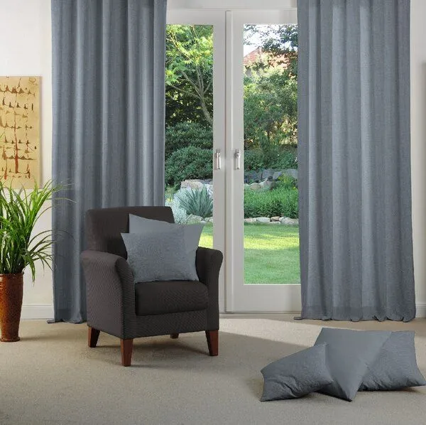 Nature by Adam Nature by Adam Vorhang aus 100% Bio-Baumwolle - Made in Germany - Uni Collection light, Königsblau, – Produktbild 1 von 7