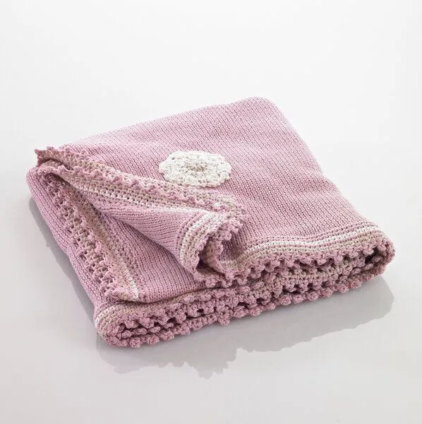 Pebble Pebble Bio Baby Decke, Zart rosa, – Produktbild 1 von 2