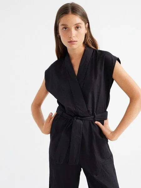 thinking mu Jumpsuit Modell: Malawi, Schwarz, – Produktbild 3 von 5