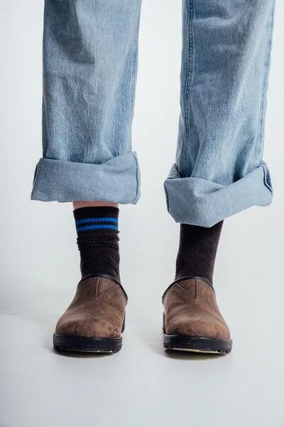 Kopyto Kopyto FENNEKS RWS – Sportliche Wollsocken, Dunkelbraun + blau, – Produktbild 3 von 4