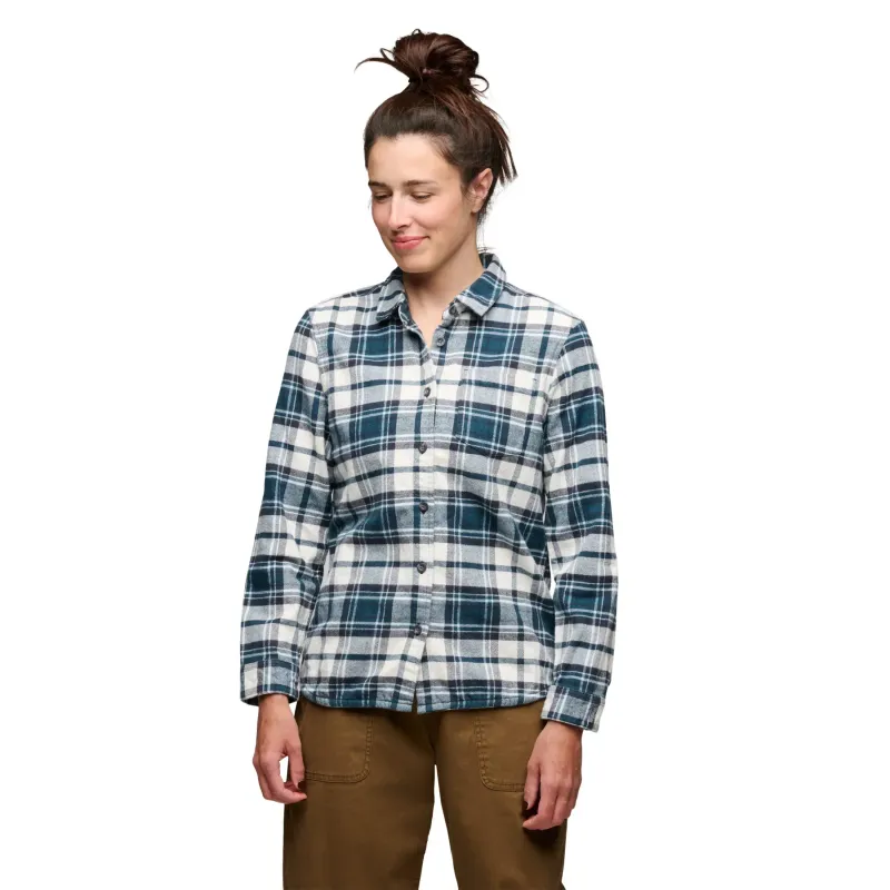 Black Diamond Langarmhemd aus Flanell für Damen Black Diamond Project, Bleu, – Produktbild 1 von 1