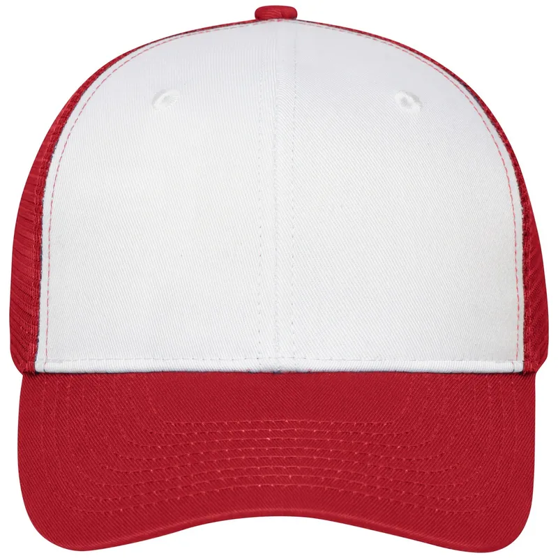 Myrtle Beach myrtle beach Trendiges 6 Panel Mesh Cap MB6239 aus Polycotton unisex white/red – Produktbild 1 von 1