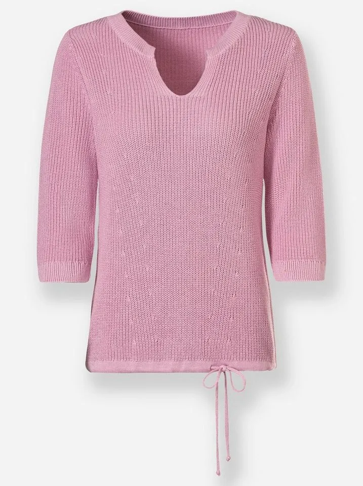 Witt Witt Strickpullover Pullover 3/4-Arm Ripp, Rosa, – Produktbild 4 von 4