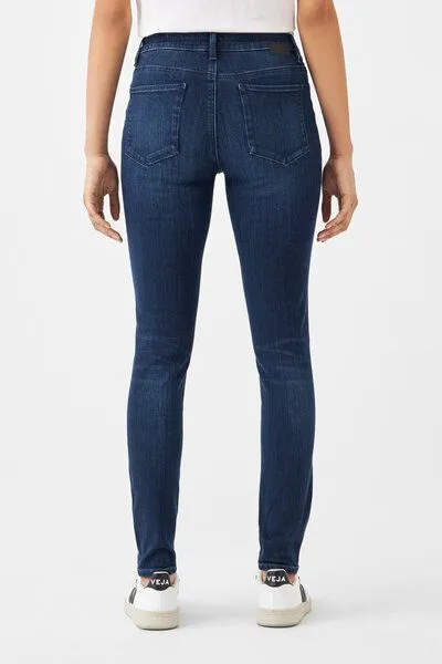 DAWN Damen Jeans SUN UP Powerstretch DAWN Bio-Baumwolle, Dark blue, – Produktbild 4 von 5