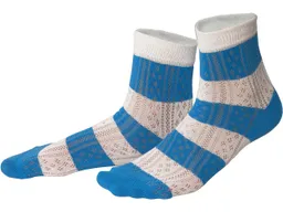 Living Crafts Living Crafts Bio-Socken "RONI" mit Ajourmuster, azure blue/white, Gr. 35/38 – Produktbild 1 von 1
