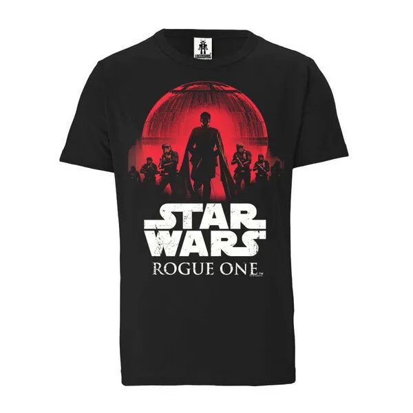 LOGOSH!RT LOGOSH!RT Star Wars Rouge One Poster Organic T-Shirt, Schwarz, – Produktbild 1 von 4