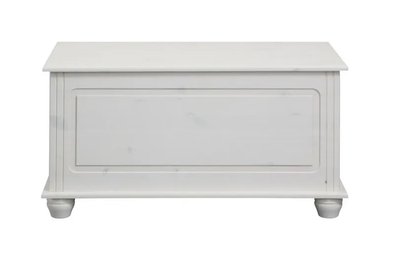 OTTO home Sitztruhe Finca, aus massivem Kiefernholz, 85 x 43 x 45 cm, mit praktischem Stauraum, Weiß, – Produktbild 5 von 5