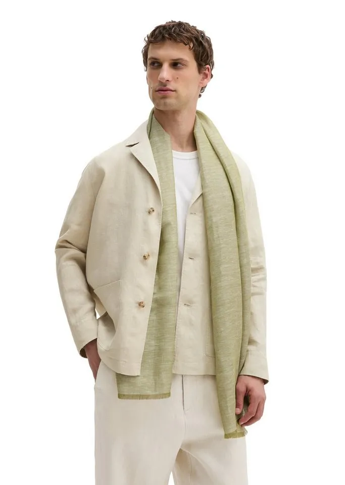 Marc O'Polo Marc O'Polo Schal aus Leinen und Bio-Baumwolle, Grün, – Produktbild 3 von 3