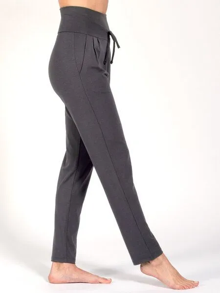 Magadi Magadi Yogahose SUSAN aus Naturmaterial, mit Taschen, Grau (dark grey), – Produktbild 4 von 4
