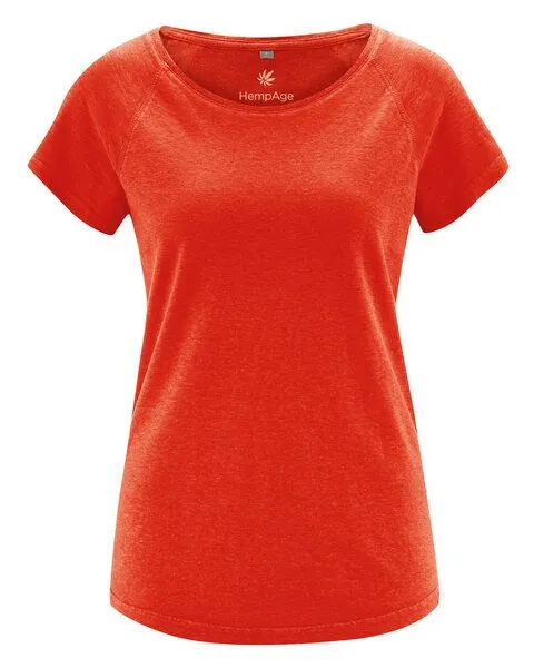 HempAge HempAge Damen Raglan T-Shirt Hanf/Biobaumwolle, Magna(rot), – Produktbild 1 von 4