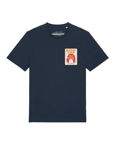 watapparel watapparel T-Shirt Unisex Tarot The Coffee, French navy, – Produktbild 1 von 2