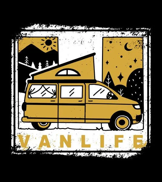 Gary Mash GARY MASH T-Shirt VANLIFE aus Biobaumwolle, Schwarz, – Produktbild 4 von 4