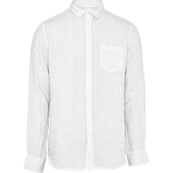 KnowledgeCotton Apparel KnowledgeCotton Apparel Leinenhemd - Custom fit linen shirt, Weiß (bright white), – Produktbild 1 von 4