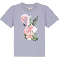 watabout kids watabout.kids T-Shirt Kinder Flamingo mit Blumen, Lavender, – Produktbild 1 von 1