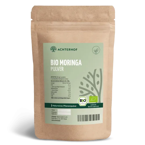 vom Achterhof Bio Moringa Pulver (500g) – Produktbild 1 von 1