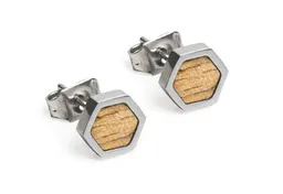 BeWooden BeWooden Hexagon Ohringe - Holz und Edelstahl Kombination – Produktbild 1 von 1