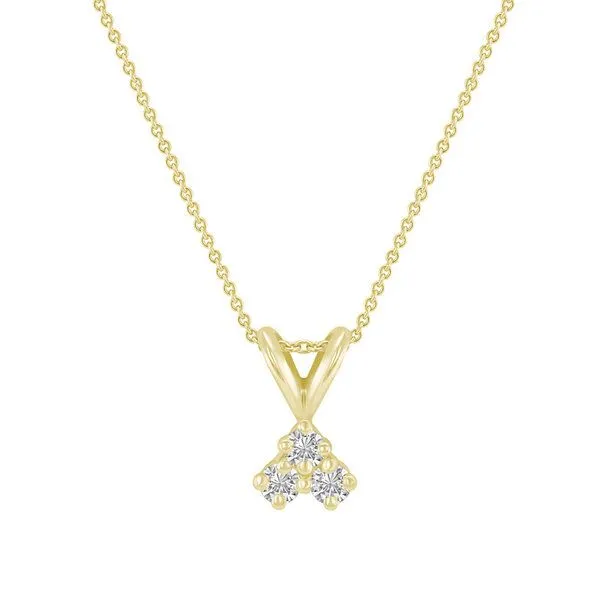Eppi Eppi Goldene Kette mit drei synthetischen Diamanten Froze, Gelb, – Produktbild 1 von 1
