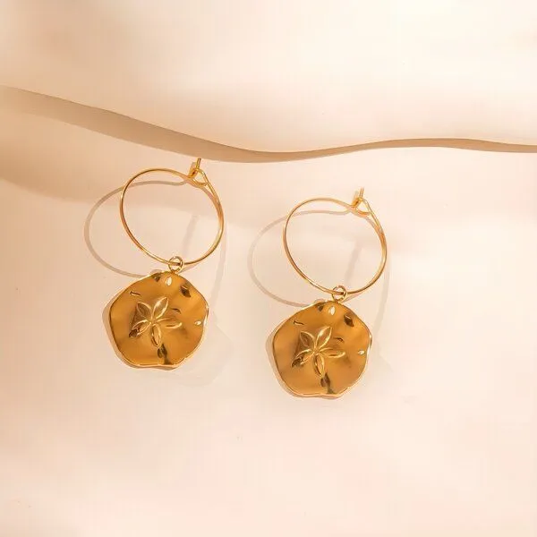 ELEKTROPULLI ELEKTROPULLI Kette 1mm schmal mit Anhänger, Set mit Ohrringen, Gold, – Produktbild 3 von 8