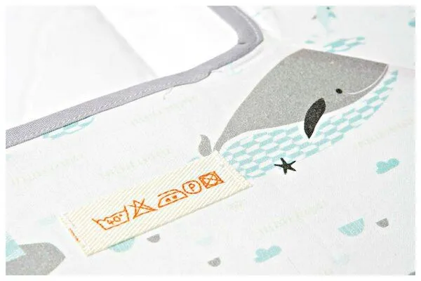 Millemarille Millemarille Wickelauflage 85x75 cm ERSATZBEZUG, Save the whales (wale), – Produktbild 3 von 4