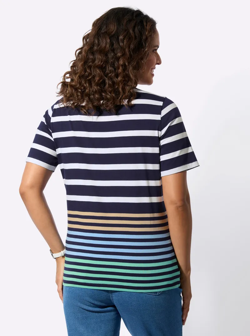 Witt Ringelshirt, Marine-himmelblau-geringelt, – Produktbild 1 von 2