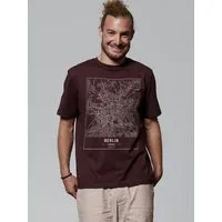 watapparel watapparel T-Shirt Unisex City maps Berlin Landkarte, Red brown, – Produktbild 1 von 1