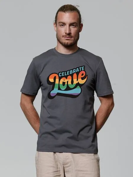 watapparel watapparel T-Shirt Unisex Celebrate Love, Anthracite, – Produktbild 1 von 3