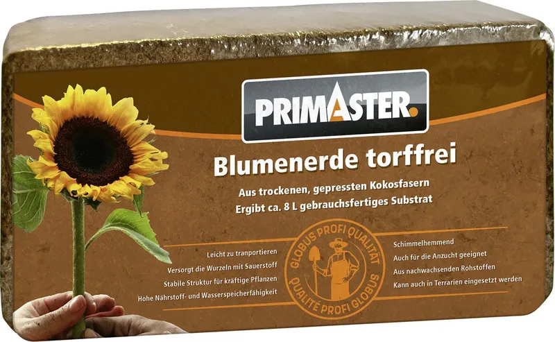Primaster Blumenerde Primaster Blumenerde torffrei Brikett für 8 Liter, Torffrei – Produktbild 2 von 2
