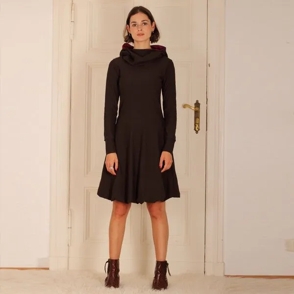 ManduTrap ManduTrap Ballonkleid aus Bio-Baumwolle kbA mit Kapuze/Hoodie, Braun, – Produktbild 2 von 4
