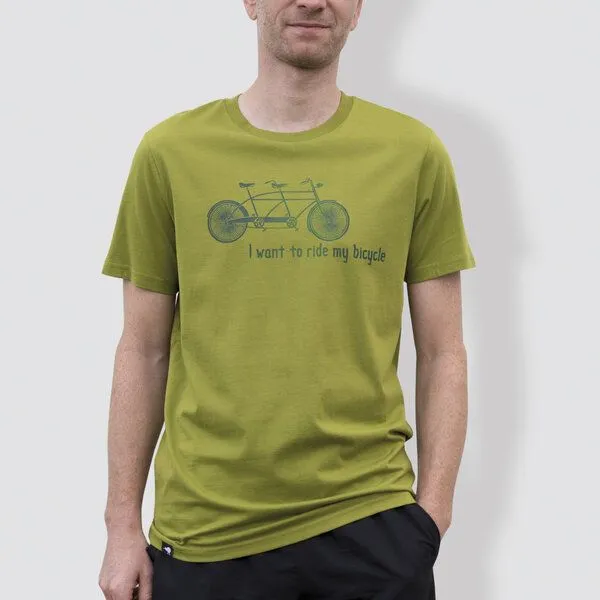 little kiwi little kiwi Herren T-Shirt, "Tandem", Moss green, – Produktbild 1 von 2