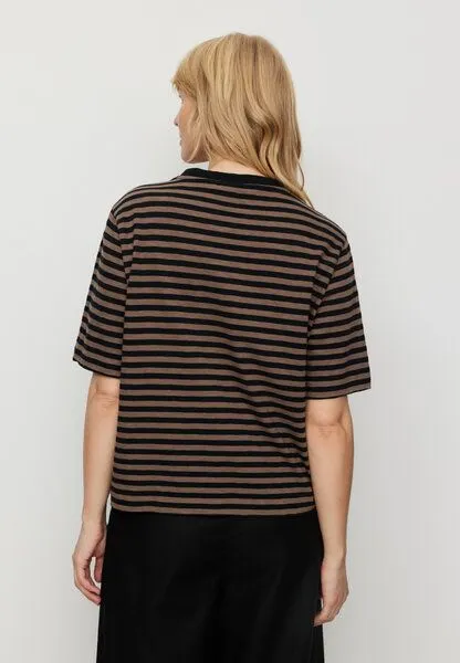 recolution recolution T-Shirt AZOLLA STRIPES, Vintage brown, – Produktbild 3 von 4