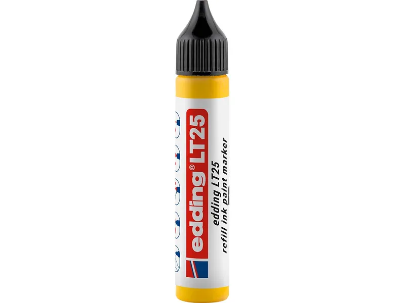 Edding Edding Nachfülltinte "LT 25" Lackmarker, 25ml, Gelb, – Produktbild 1 von 1