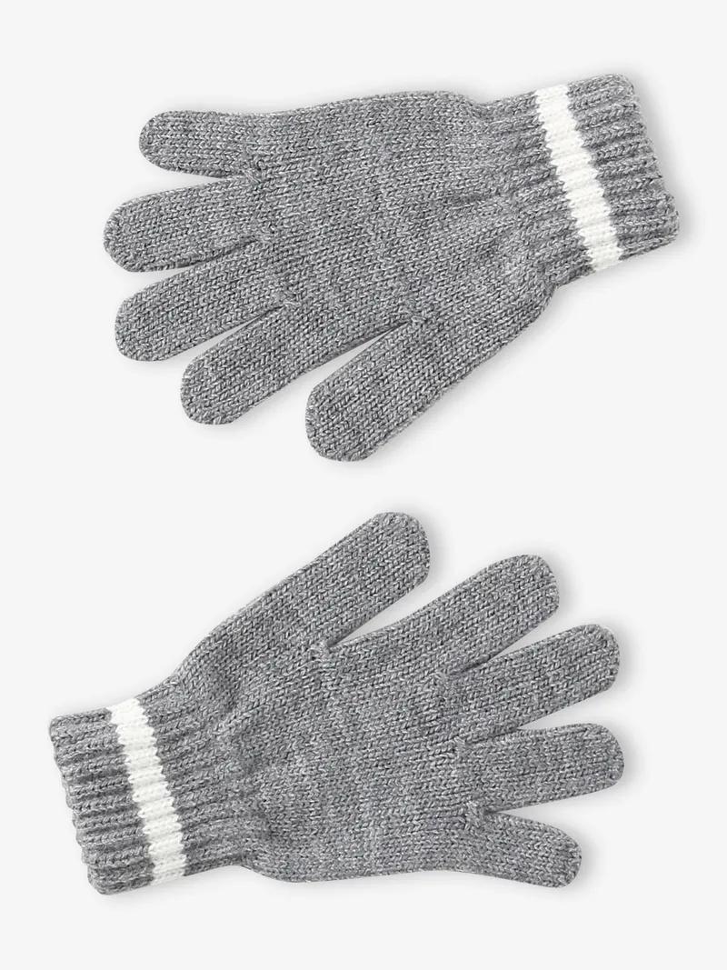 Vertbaudet Vertbaudet Jungen Set aus Mütze, Grau meliert, – Produktbild 3 von 4