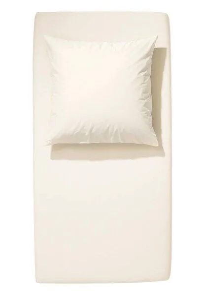 hessnatur hessnatur Jersey Spannbettlaken aus reiner Bio-Baumwolle, Natur, – Produktbild 3 von 5