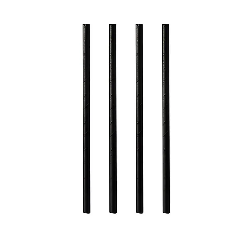 PAPSTAR PAPSTAR Trinkhalme Shake-Halme, Papier Ø 8 mm, 21 cm schwarz 100 Stk, Schwarz, – Produktbild 2 von 4