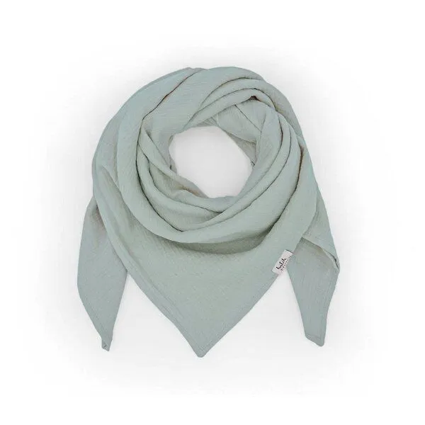 Hutch&Putch Hutch&Putch Musselin Halstuch - Dreieckstuch - Schal für Kleinkinder (1-6 Jahre) aus 100% Bio-Baumwolle, Aquamarine, – Produktbild 1 von 4